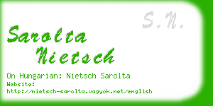 sarolta nietsch business card